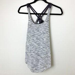 Lululemon free to be wild built in sports bra tank top heather gray purple 4